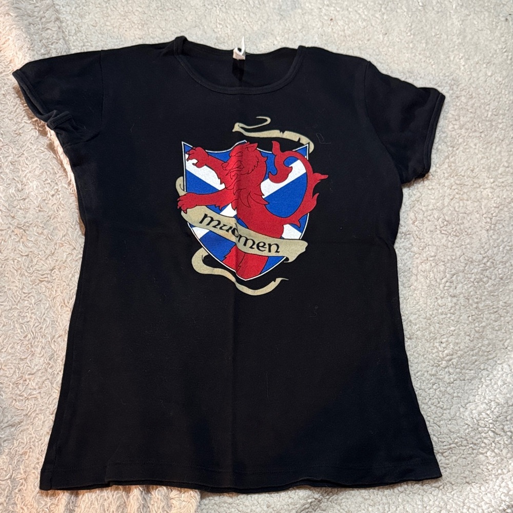 Mudmen  Muscle Tee with Red & Blue Crest Graphic
